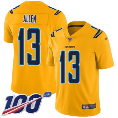 Los Angeles Chargers NFL Football Keenan Allen Gold Jersey Youth Limited  #13 100th Season Inverted Legend